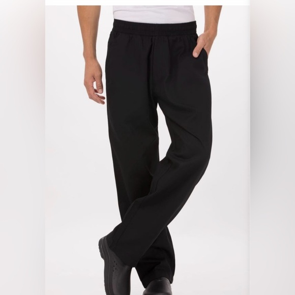 Chef Works Mens Chef Pants Essential Baggy Black Large Hotels Kitchen Casual - Picture 1 of 16